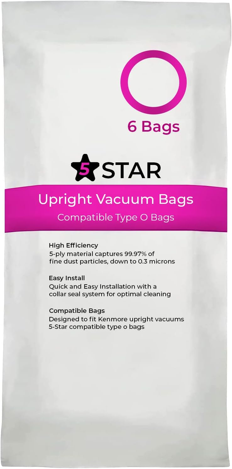 Kenmore Type O Upright Vacuum Cleaner Bags 6 Pack