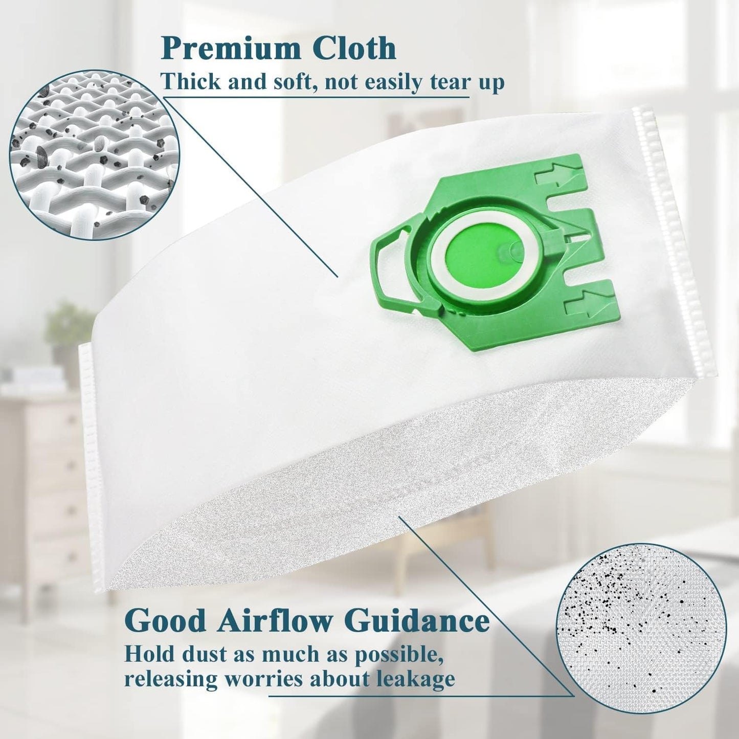 Miele Type U AirClean 3D Efficiency Vacuum Cleaner Bags 8 Pack + 2 Filters